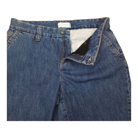 C.J. Banks Stretch Denim Jeans Womens Petite Size 14W Flared Madagascar - Picture 3 of 7